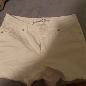 white denim shorts